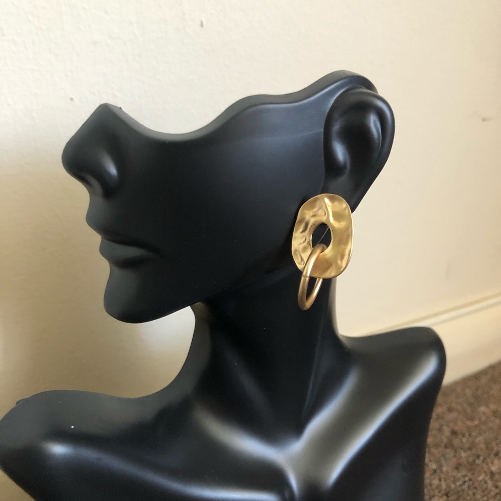 Vintage Minimalistic Matte Finish Stud Earrings
